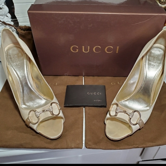 Gucci Shoes - Sale!!!! Satin Gucci Heels!!!